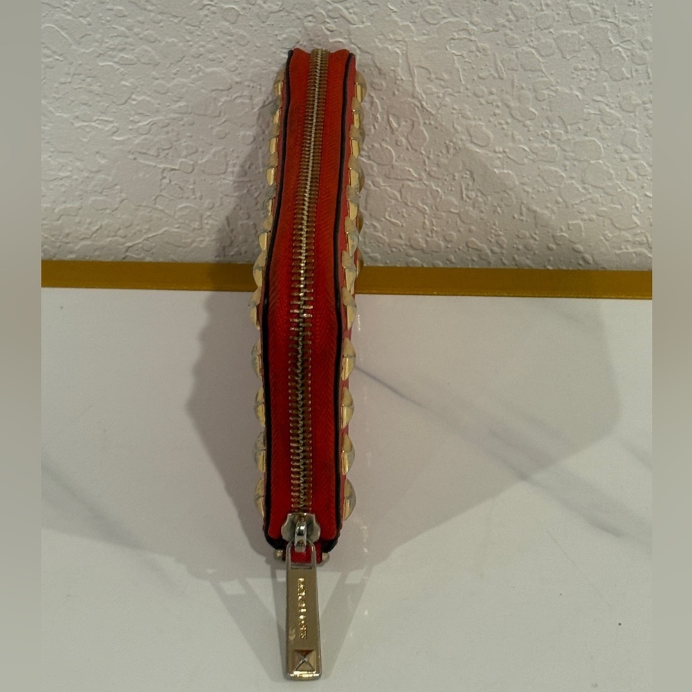 Michael Kors Red Wallet with Gold Accents - Picture 4 of 9